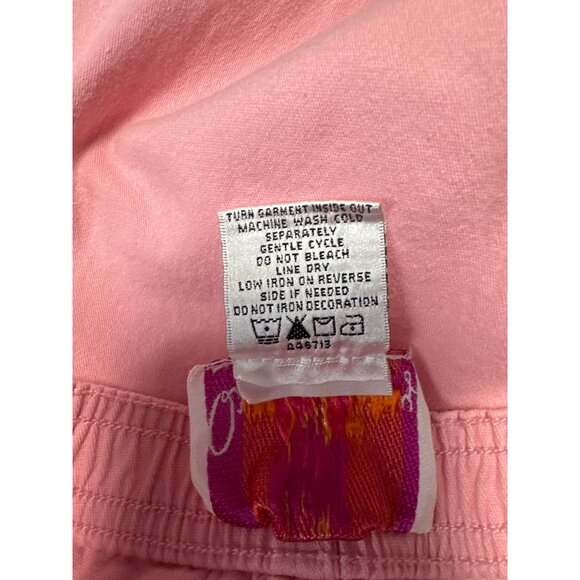 Quacker Factory Pink Capri Pants With Seed Bead Ice Cream Cone Womens Size L - Picture 6 of 8